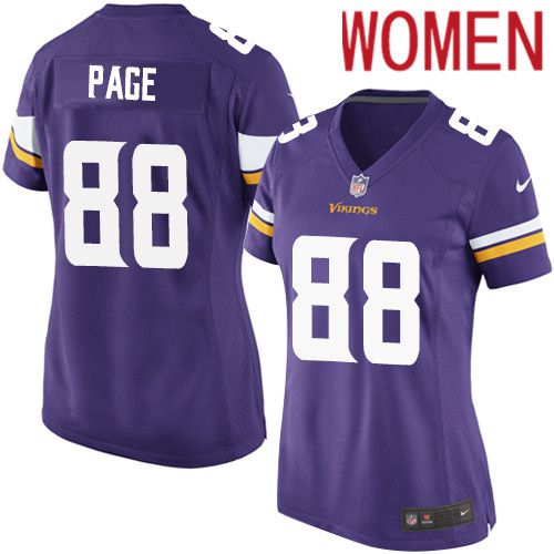 Women Minnesota Vikings 88 Alan Page Nike Purple Game Player NFL Jersey